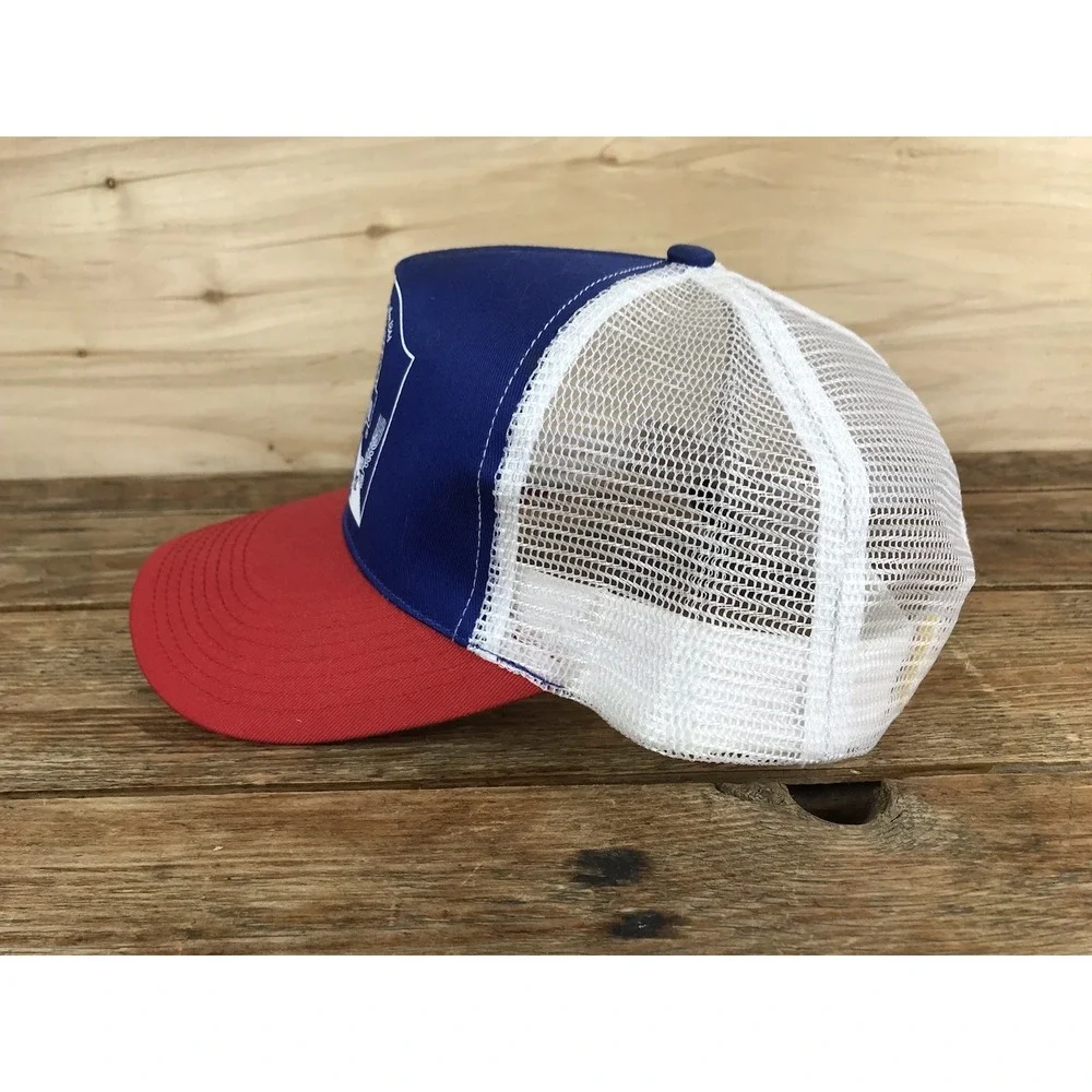 Vtg PBR Pabst Blue Ribbon Trucker Hat Snapback Mesh Beer Head To Toe Tag